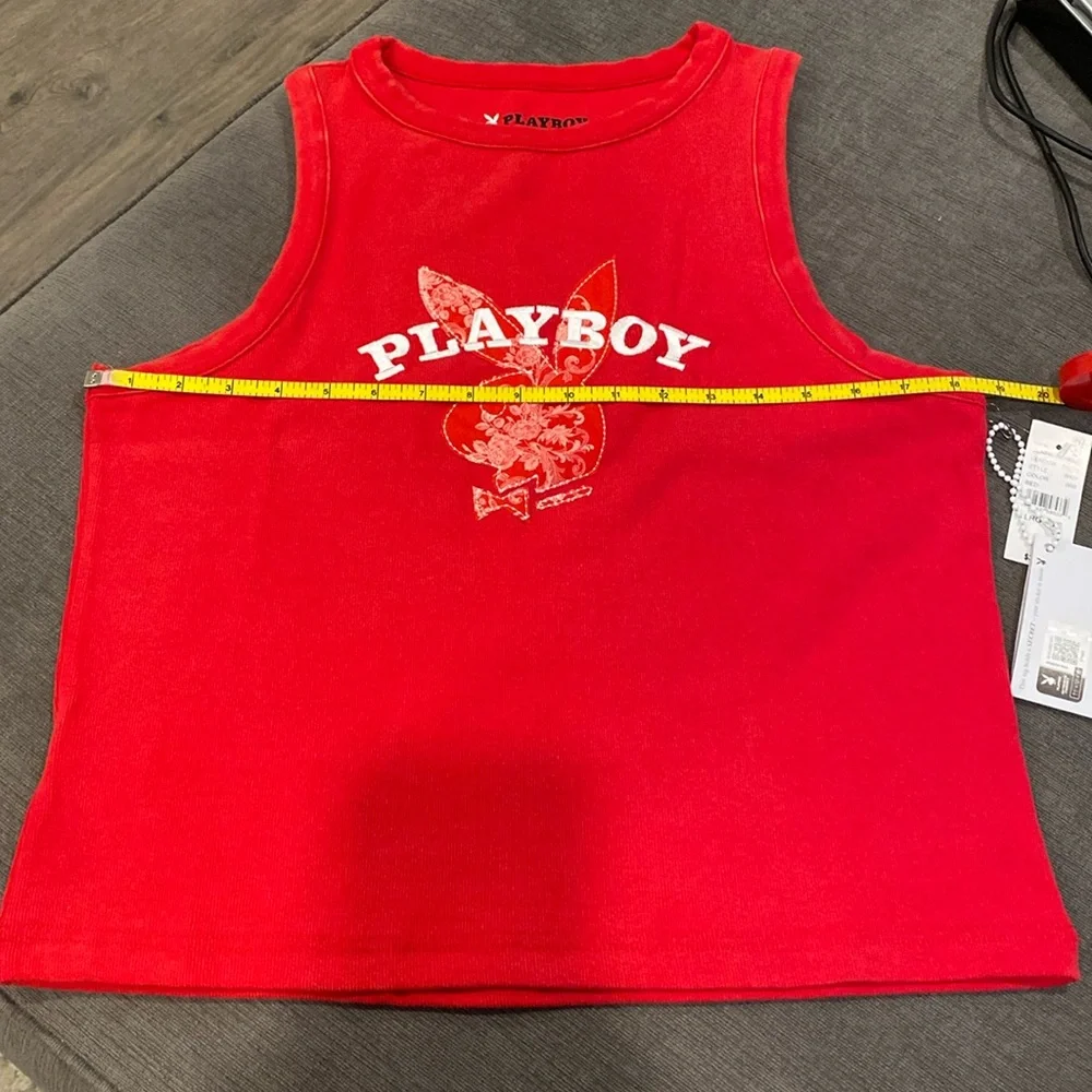 Playboy By PacSun Tank Top - Size Large - NWT! summer tops shirts red shirt y2k - Picture 7 of 10